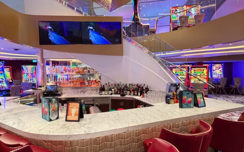 Casino bar with slot machines Carnival Cruise